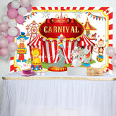 Lofaris Carnival Circus Animal Show Clown Birthday Backdrop